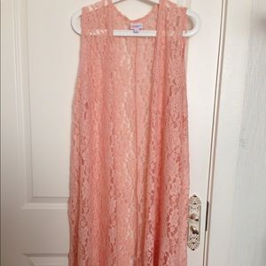 Lularoe Pink Lace Joy L